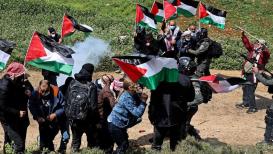 مسيرة مناهضة للاستيطان في بيت دجن شرق نابلس