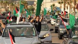 #صورة من احتفالات مدينة صيدا اللبنانية ابتهاجًا بانتصار المـــقاومة الفلسطينية