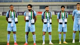 لاعبو السالمية والعربي الكويتيين يرتدون وشاح فلسطين تضامنا معها ومع أهل #القدس