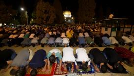 صلاة التراويح ليلة الـ22 من شهر رمضان في المسجد الأقصى