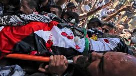 تشييع جثمان الشهيد فادي وشحة من جامعة بيرزيت