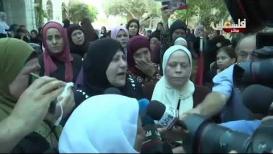 كلمات مؤثرة لوالدة الشهيد محمد التميمي خلال تشييع جثمانه في رام الله