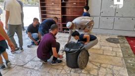 تنظيف آثار المواجهات في المصلى القبلي بالمسجد الأقصى