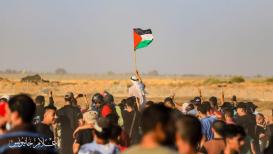 فعالية "سيف القدس لن يُغمد" على أرض مخيم العودة شرق خان يونس