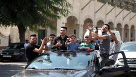 جانب من احتفالات الناجحين في الثانوية العامة