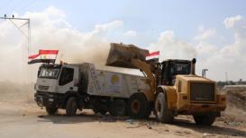 #صور| بدء تطوير مشروع شارع الرشيد الساحلي منطقة شمال غزة ضمن المرحلة الأولى من المنحة المصرية لإعادة اعمار غزة
