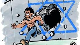 رسمات كاريكاتير حول تمكن 6 أسرى فلسطينيين من انتزاع حريتهم من سجن جلبوع