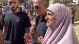 "أرواحنا فدا فلسطين"..  كلمات أم الشهيـ ــد أحمد زهران من بلدة بدو بالقدس  الذي ارتقى صباح اليوم