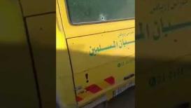 إطلاق نار على حافلة نقل طلاب تابعة لجمعية الشبان المسلمين في الخليل