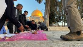 أجواء المسجد الأقصى المبارك فجر وصباح اليوم