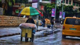 صور الأجواء الماطرة من مدينة نابلس شمال الضفة الغربية