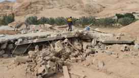 الاحتلال يهدم منزلين للمواطن حمدان العجلوني في قرية الديوك التحتا بـ أريحا