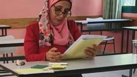 الفلسطينيتان شريفة صقر (64 عاما) وأحلام سليمان (53 عاما) تتقدمان لامتحانات الثانوية العامة في نابلس