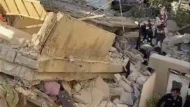 وفيات ومصابين في انهيار بناية في اللويبدة بالعاصمة الاردنية عمان