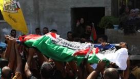 تشييع جثمان الشهيد مجاهد داوود (31عاما) في قرية حارس غرب سلفيت تصوير أيمن نوباني
