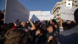 وقفة احتجاجا على اقتحام الاحتلال لمدارس الإيمان ببيت حنينا
