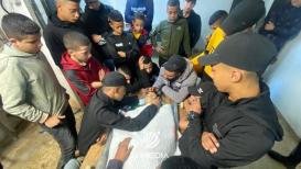 جانب من وداع الشهيد الفتى مهدي حشاش (15 عاما) في نابلس