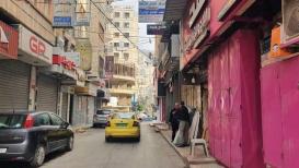 إضراب شامل يعم أرجاء مدينة نابلس قبيل تشييع جثماني الشهيدين محمد أبو كشك ومحمد حرز الله