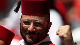 حضور جماهيري كبير للمغاربة في مباراة منتخبهم أمام كرواتيا تصوير (الفرنسية)