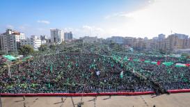 مهرجان حاشد في غزة لذكرى انطلاقة حركة حماس