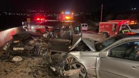 وفاة شاب وإصابات بينها خطيرة بحادث سير مروع على طريق النصارية شرق نابلس