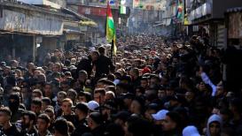 تشييع جثمان الشهيد أحمد جنيد في مخيم بلاطة بنابلس