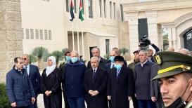 تشييع جثمان أحمد قريع "أبو العلاء"، من مقر الرئاسة في مدينة رام الله