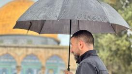 أمطار في المسجد الأقصى المبارك