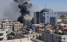 قصف مكتب الجزيرة